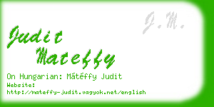 judit mateffy business card
