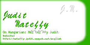 judit mateffy business card